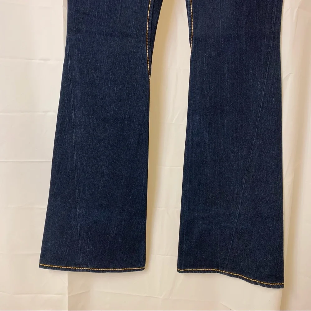 True Religion Dark Indigo Flare Jeans - Picture 4 of 14